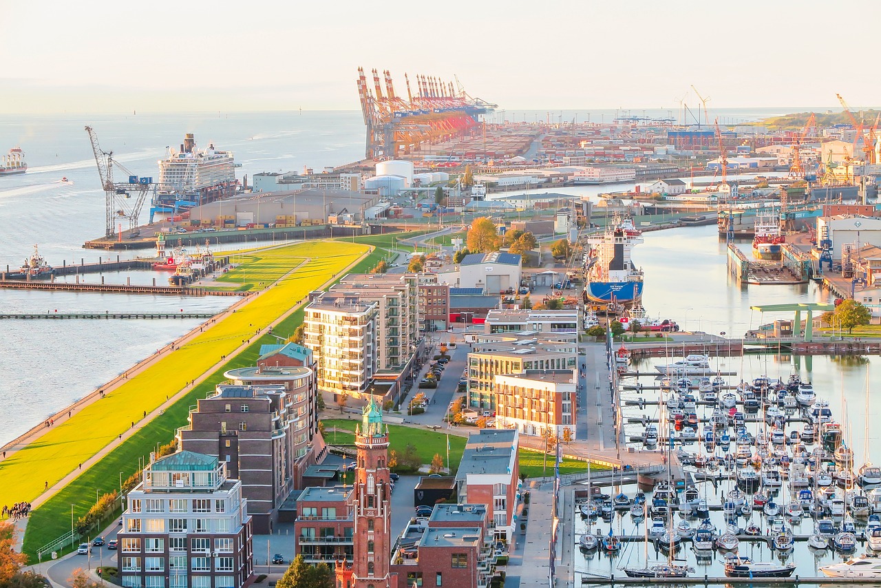 Photo of container terminal in the Port of Bremerhaven