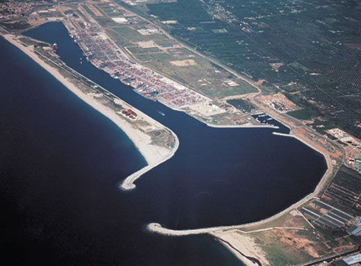 Aerial photo of the Port of Gioia Tauro