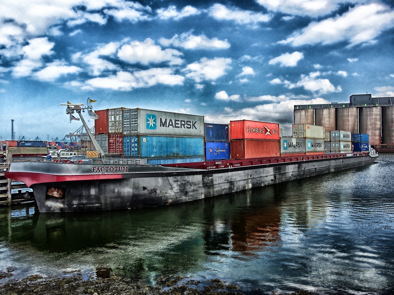 View of the Port of Rotterdam, Netherlands